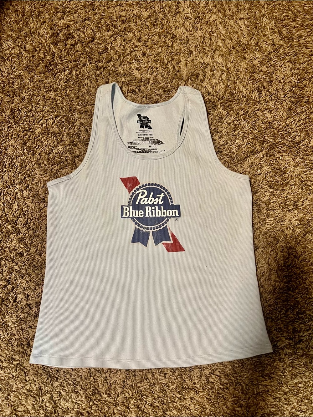 White Ribbed Tank Top - Picture 2 of 2